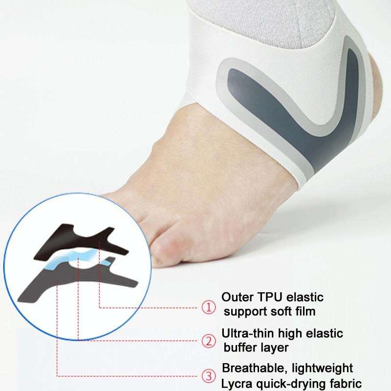 Thin Breathable Compression Ankle Sprain Fixation Strap, Size: Right Foot (S)