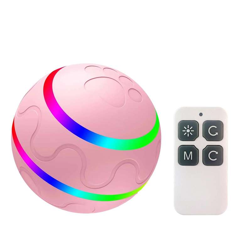 O1 Intelligent Remote Control Pet Toy Dog Training Luminous Ball (Pink)