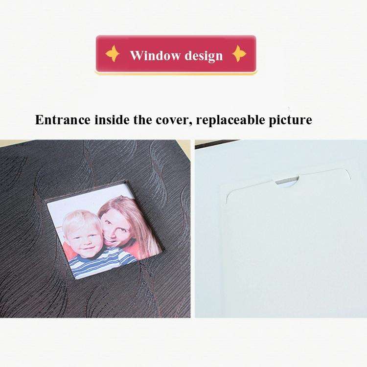 4R 6 Inch 200 Sheets Cloth Photo Album Baby Growth Memorial Album Interstitial Album(Purple Blue)