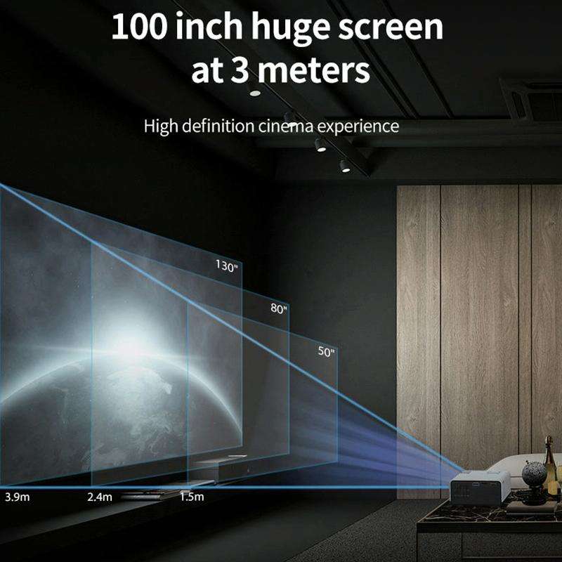 T01 800x480 2200 Lumens Mini LCD Digital Projector, Basic Version, EU Plug(White Black)