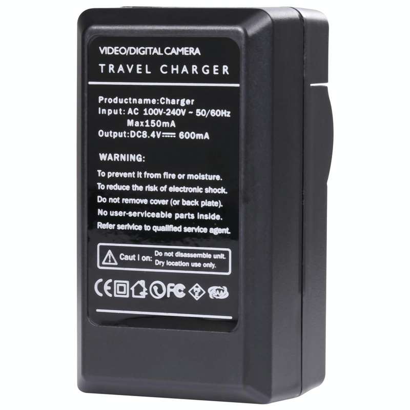 Digital Camera Battery Charger for JVC V808/ V815/ V823(Black)
