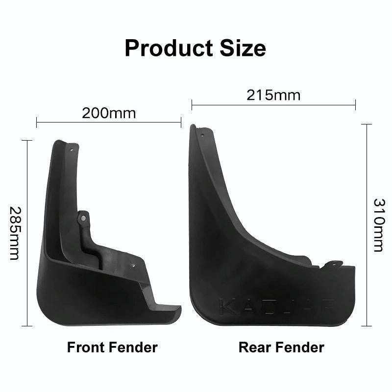 For Renault Kadjar 2016-2019 4pcs/Set Car Auto Soft Plastic Splash Flaps Fender Guard