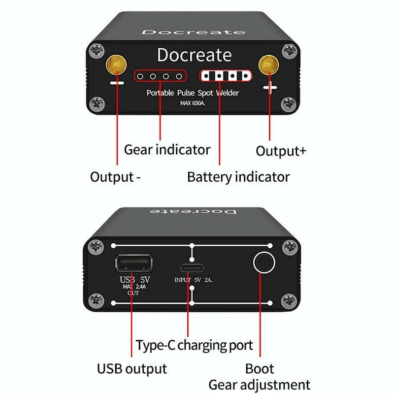 Docreate 18650 Lithium Battery Nickel Band Mini Portable Point Welding Machine With Mobile Power ...