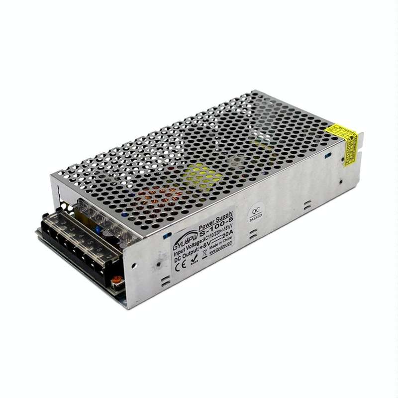 S-100-5 DC5V 20A 100W LED Regulated Switching Power Supply, Size: 199 x 98 x 42mm