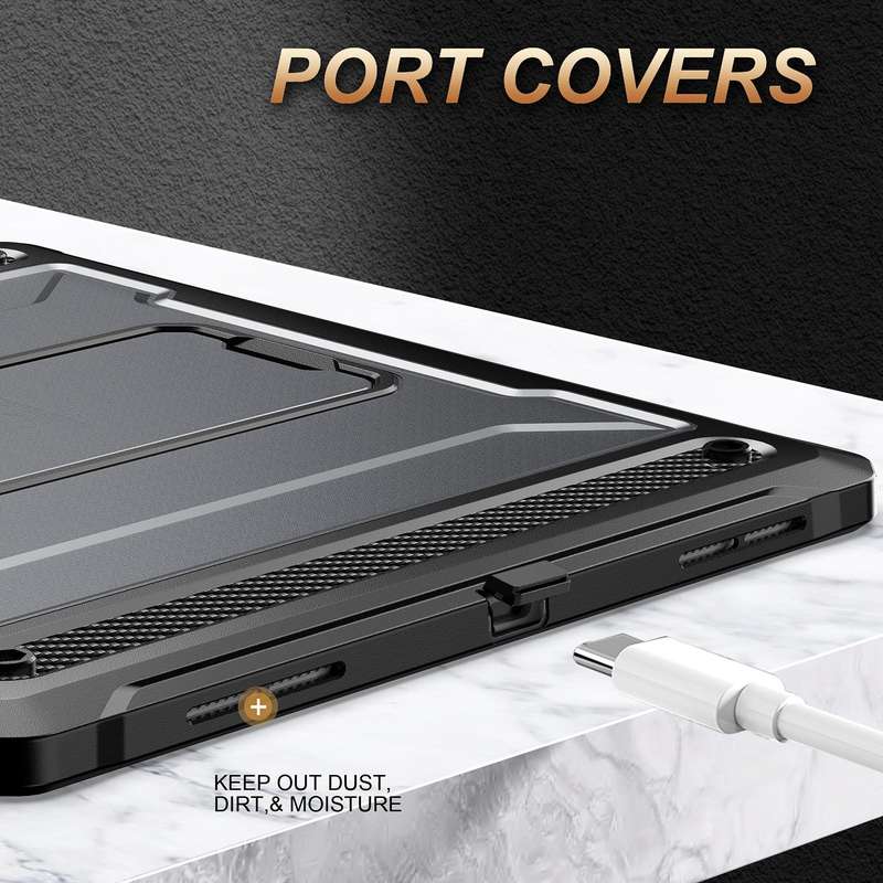 For iPad Pro 12.9 2021/2020/2018 Explorer PC + TPU Tablet Protective Case with Pen Slot(Grey)