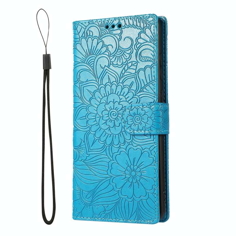 For Samsung Galaxy Note20 Ultra Skin Feel Embossed Sunflower Horizontal Flip Leather Case with Ho...