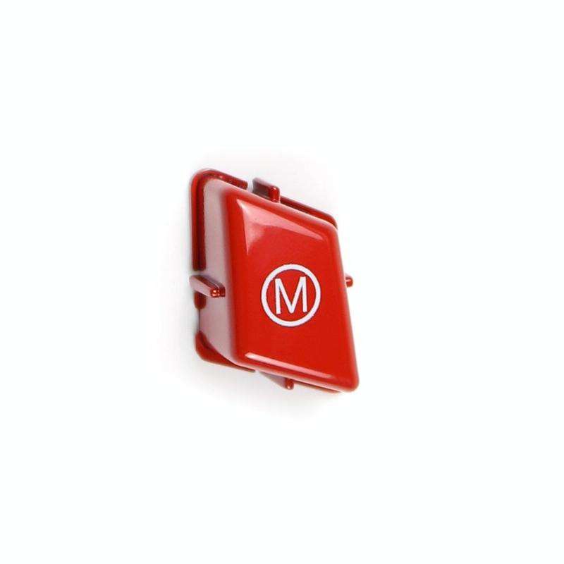 Wheel M Fashion Button Switch Trim Cover for BMW 3 series E90 E92 E93 M3 2007-2013(Red)