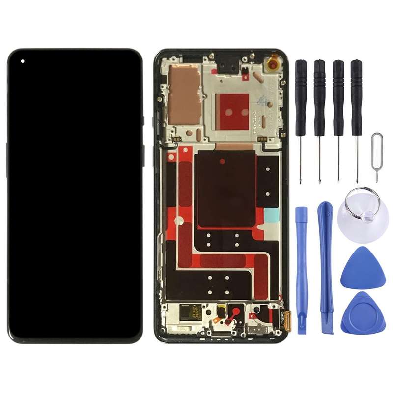 For OnePlus 9 LE2113 LE2111 LE2110 Digitizer Full Assembly With Frame Original LCD Screen (Blue)