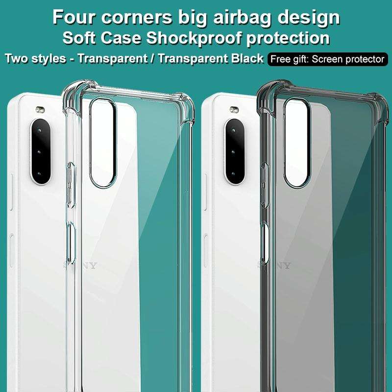For Sony Xperia 10 IV imak All-inclusive Shockproof Airbag TPU Case with Screen Protector(Transpa...