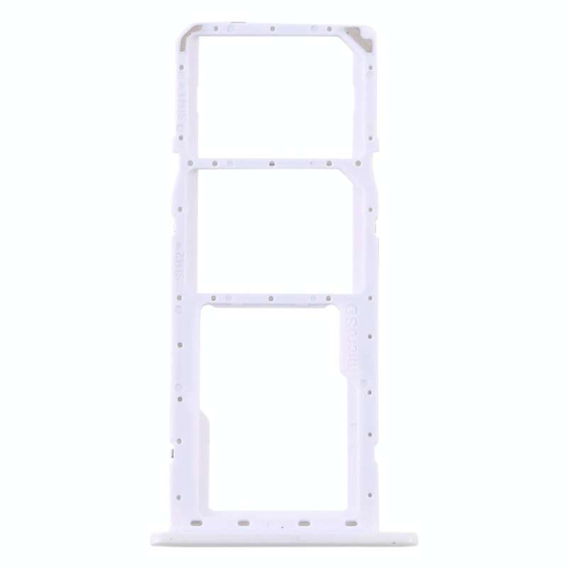 For Samsung Galaxy A11 SM-A115 SIM Card Tray + SIM Card Tray + Micro SD Card Tray (White)
