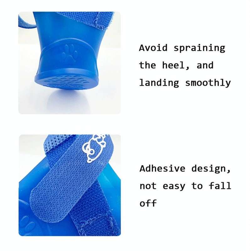 Pet Cartoon Silicone Rain Boots Waterproof Non-Slip Cold-Resistant Dog Shoes, Size: M(Green)