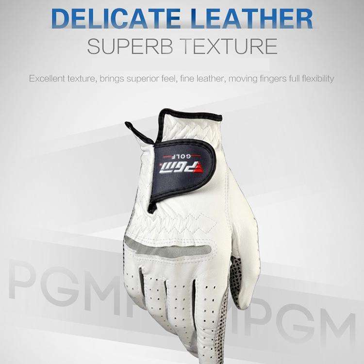 PGM Right Hand Sheepskin Anti-slip Particle Golf Men Gloves, Size: 24#