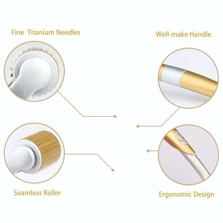 2 PCS ZGTS192 Titanium Alloy Microneedle Facial Repair Nano Roller Instrument, Specification:1.0MM