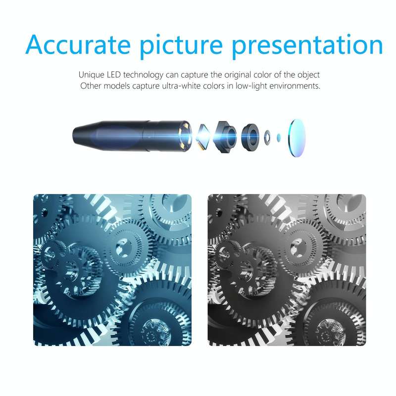 P90 14mm 4.5 inch HD 500W Autofocus Camera Endoscope Portable Waterproof Industrial Pipe Endoscop...