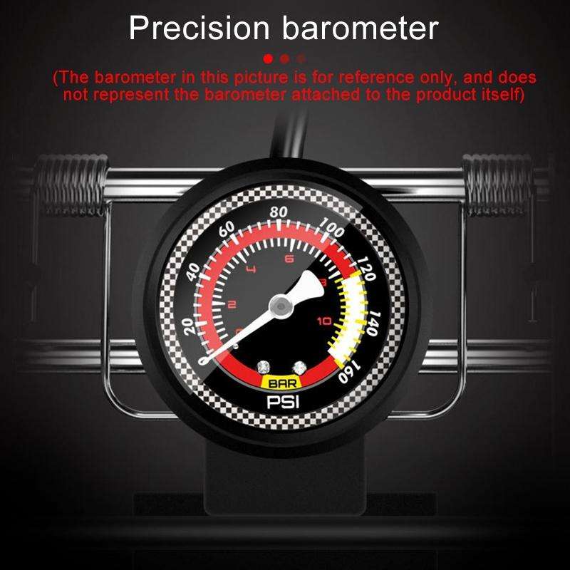 44B-01 Car / Motorcycle / Bicycle Portable High Pressure Double Pipe Inflatable Cylinder Pedal Ai...