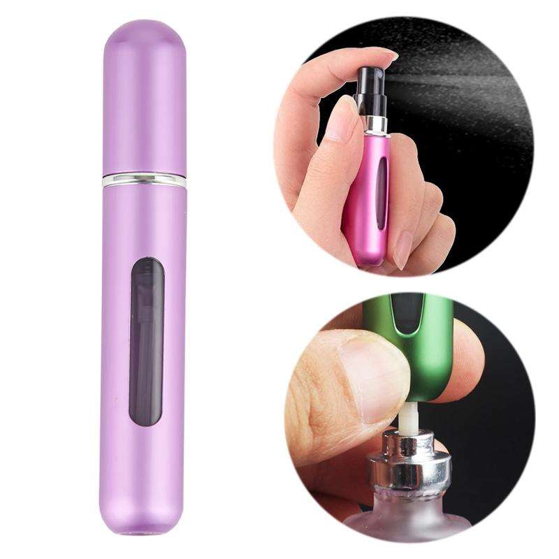 Portable Mini Aluminum Refillable Perfume Bottle Spray Empty Cosmetic Containers Atomizer, Capaci...