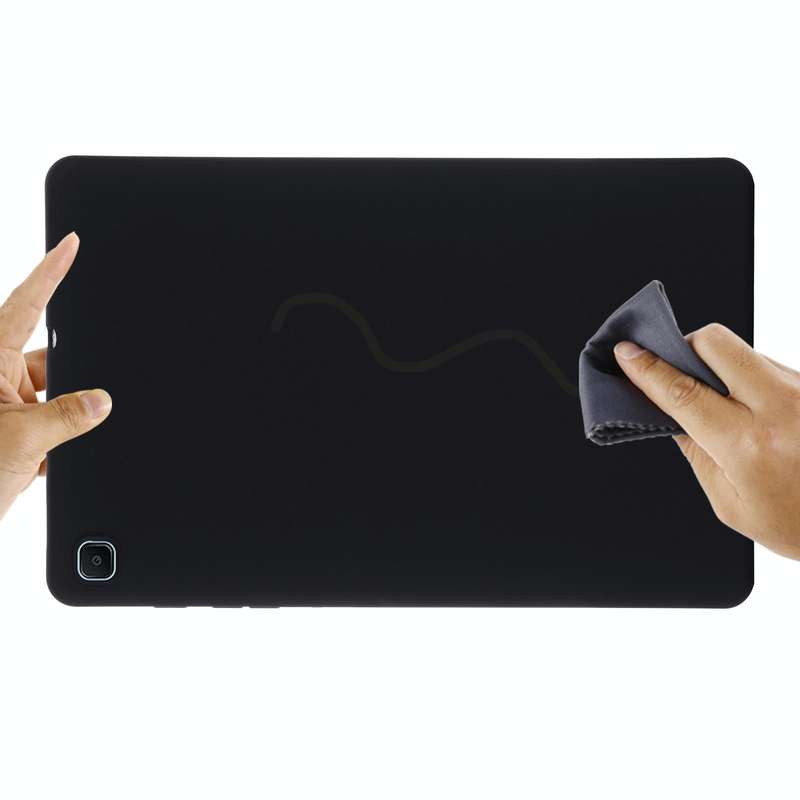 For Samsung Galaxy Tab S6 Lite Solid Color Liquid Silicone Shockpoof Tablet Case(Black)
