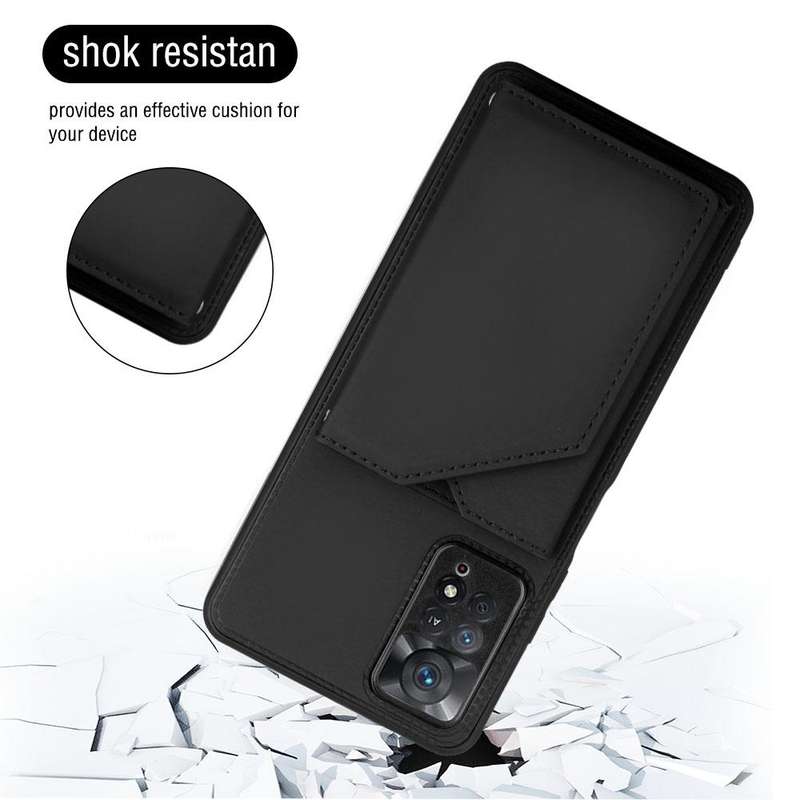 For Xiaomi Redmi Note 11 Pro Global Skin Feel PU + TPU + PC Phone Case(Black)