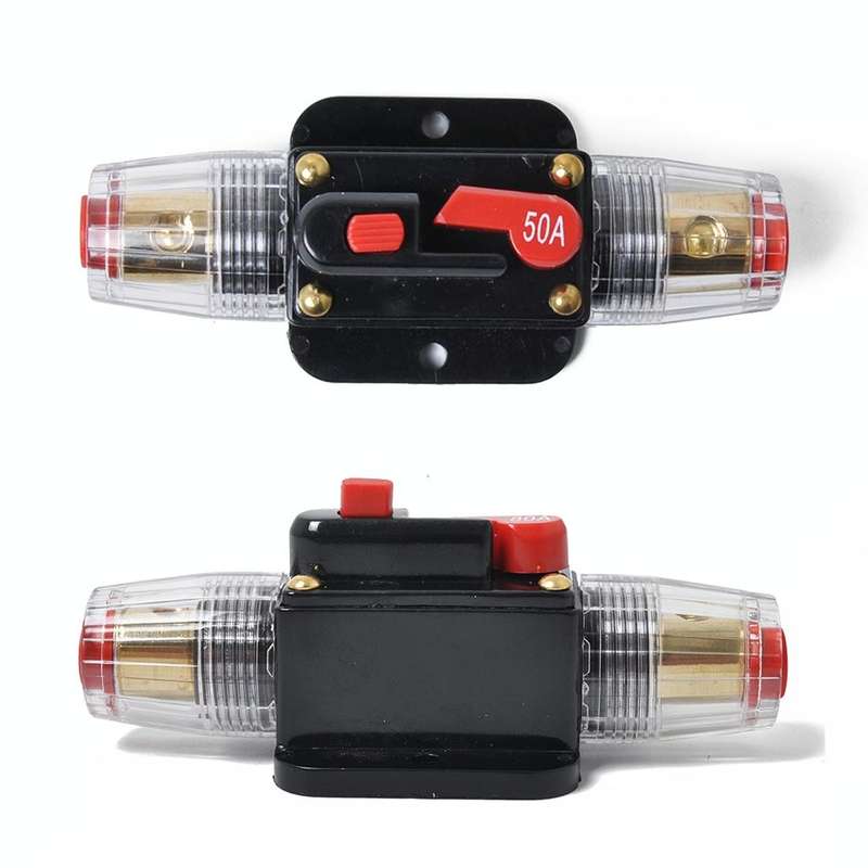 DC 12-24V Car Circuit Breaker Stereo Audio Fuse Holder Insurance 50A Fuse