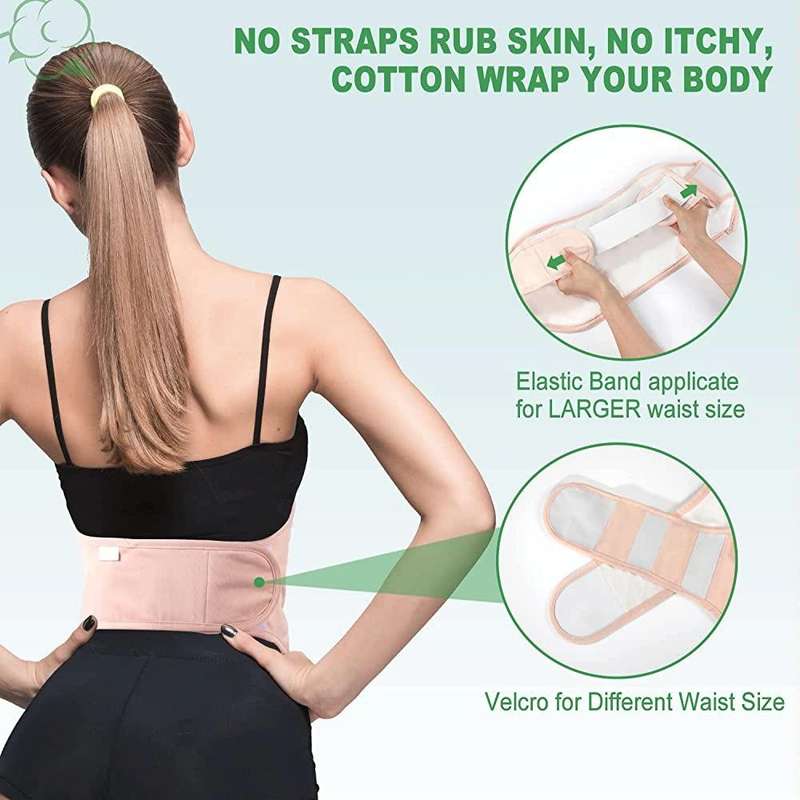 Waist Support Leak-proof Care Aid Package Sleep Conditioning Aids(Khaki)