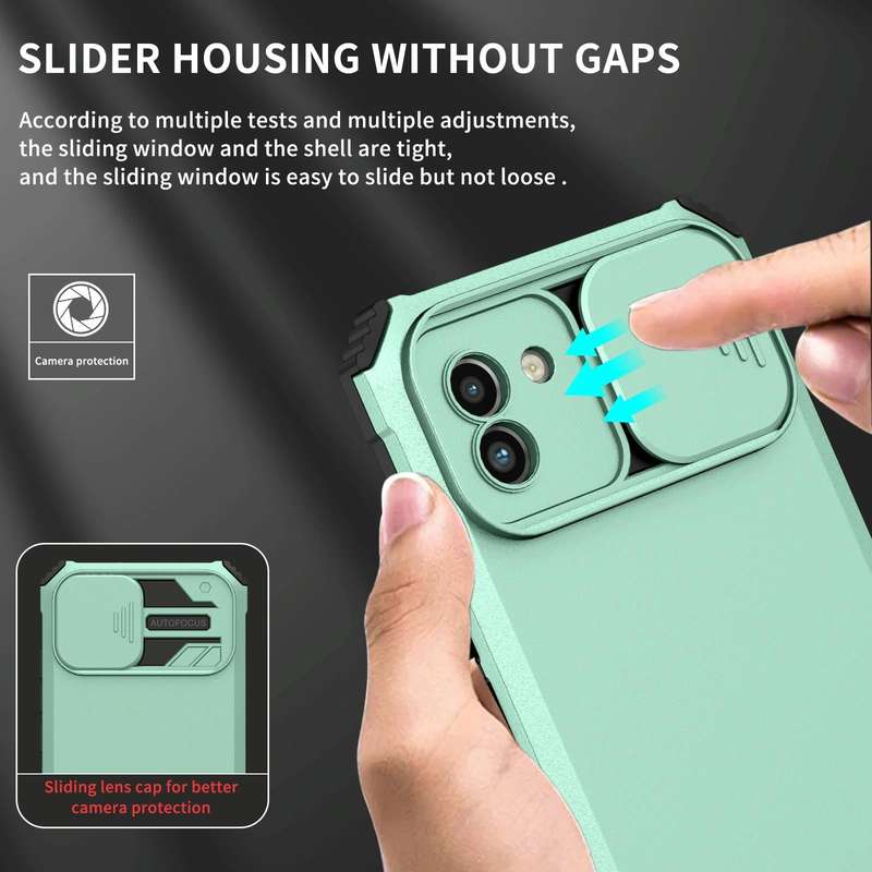 For Samsung Galaxy A03 166mm Stereoscopic Holder Sliding Camshield Phone Case(Light Blue)