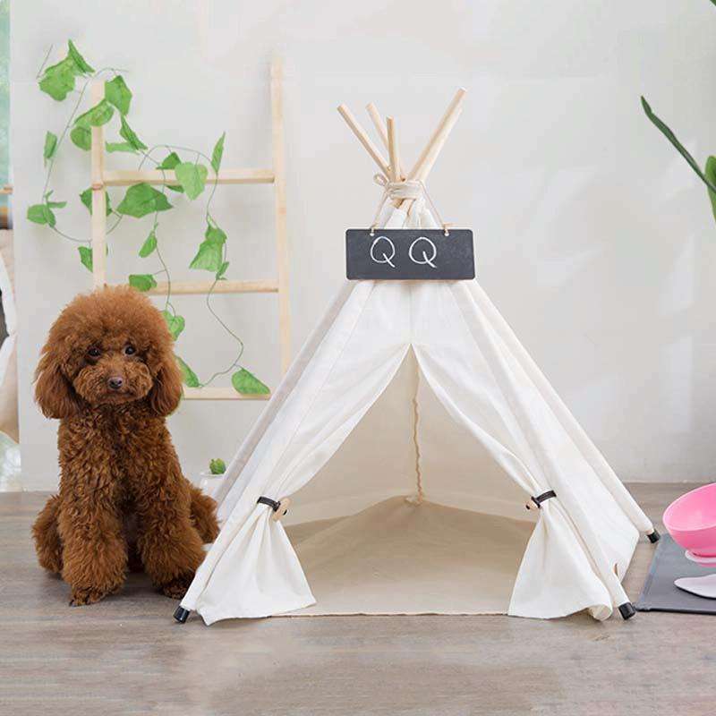 Pure White Pet Tent Nest For Small And Medium Dogs and Cats Foldable Playhouse, Style:Without Cus...