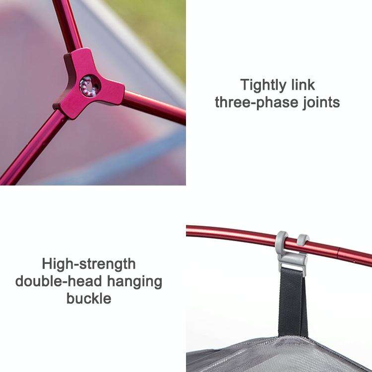 Naturehike NH15T002-T1 Ultralight Tent Outdoor Camping Rainproof Tent, Colour:20D Silicone Light ...