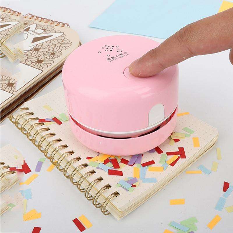 Handheld Desktop Vacuum Cleaner Mini Keyboard Student Eraser Desktop Cleaner Sweeper(Light Green)