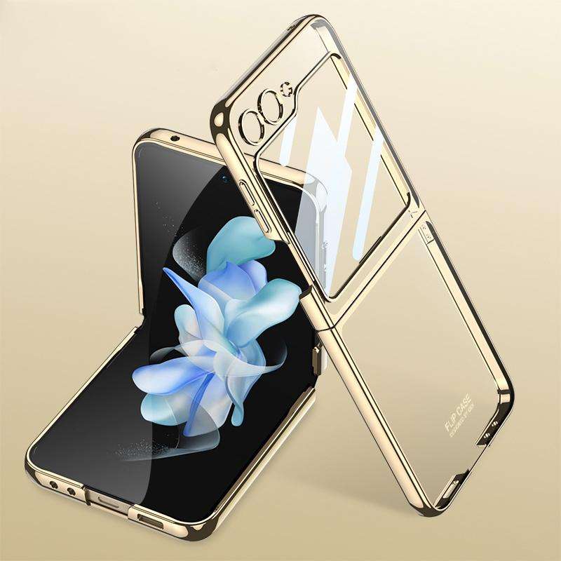 For Samsung Galaxy Z Flip5 GKK Integrated Electroplating Full Coverage Phone Case(Gold)