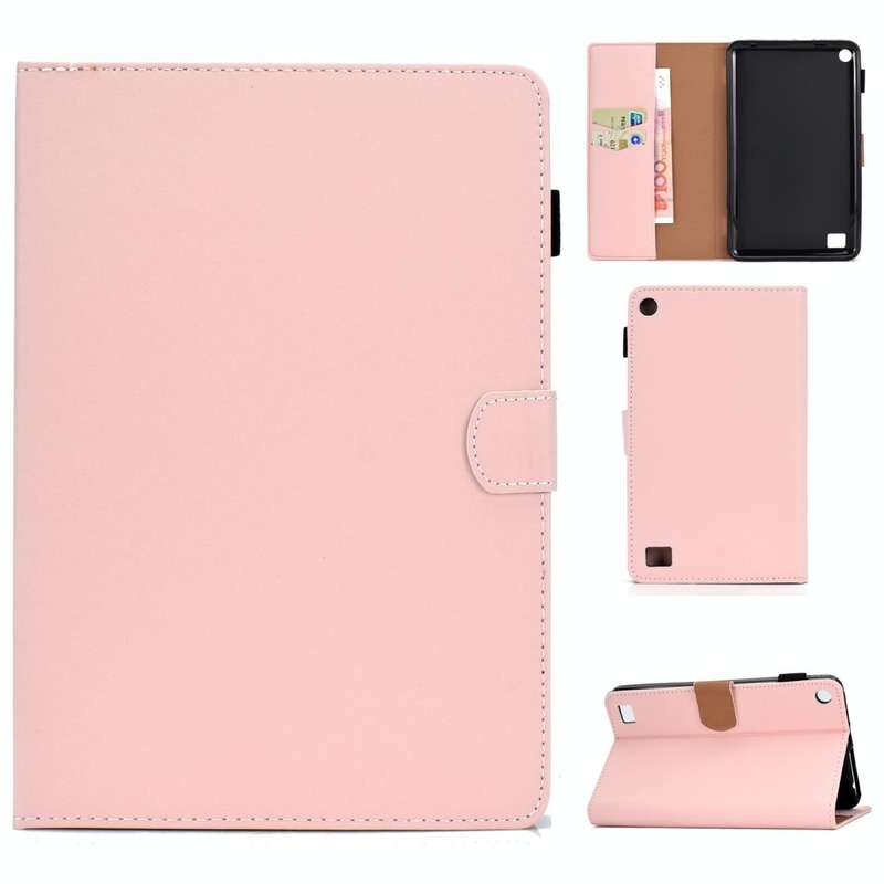 For Kindle Fire 7(2015/2017/2019) Solid Color Tablet PC Universal Magnetic Horizontal Flip Leathe...