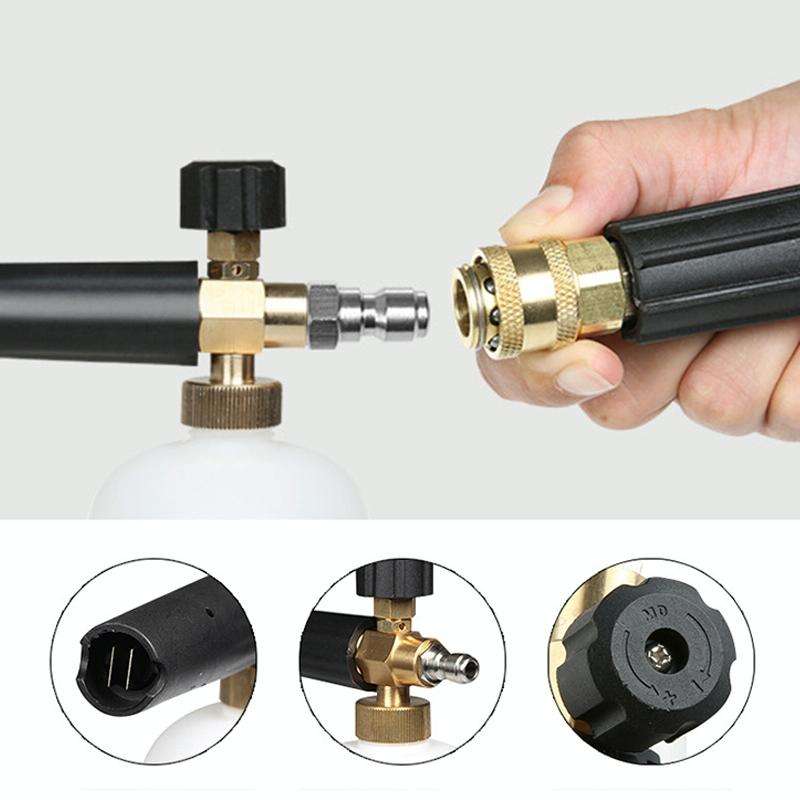 High Pressure Car Wash Foam Gun Soap Foamer Generator Water Sprayer Gun, Outer Wire: 22 x 1.5, In...