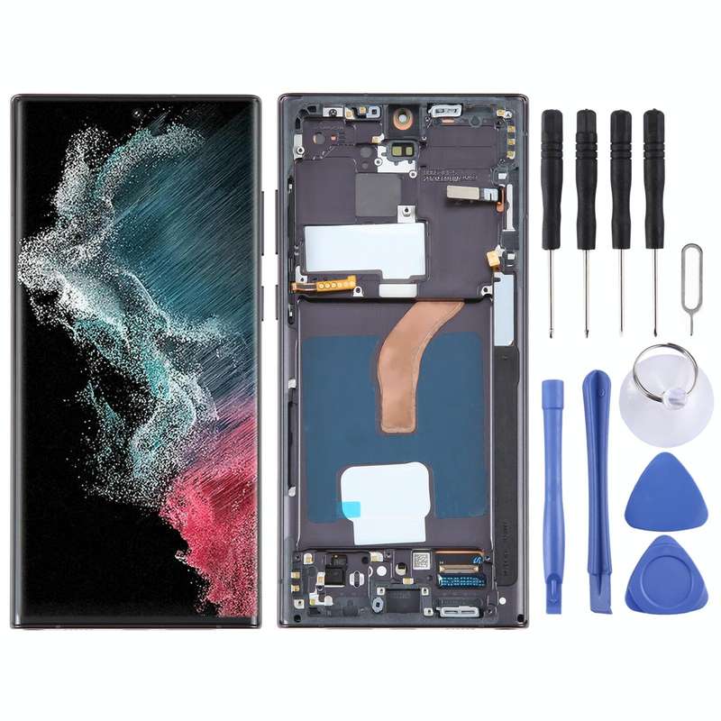 For Samsung Galaxy S22 Ultra 5G SM-S908B 6.78 inch EU Version OLED LCD Screen Digitizer Full Asse...