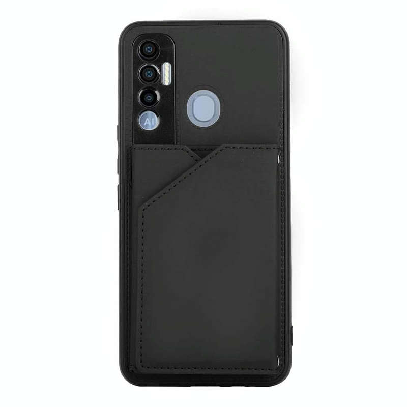 For Tecno Spark 7 Pro Skin Feel PU + TPU + PC Phone Case(Black)