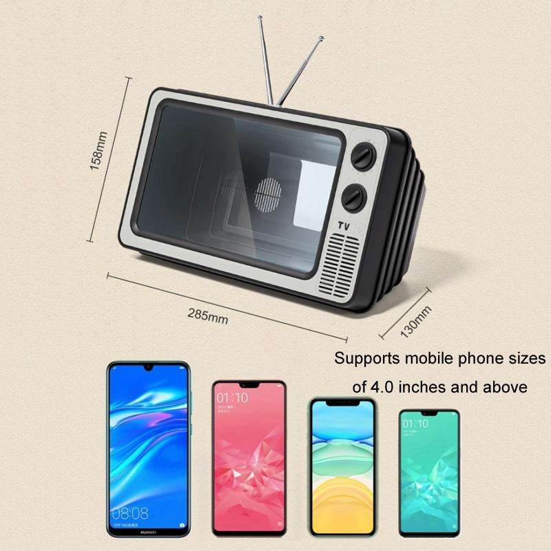 Retro TV Mobile Phone Screen Video Amplifier Mobile Phone Holder(Gray)