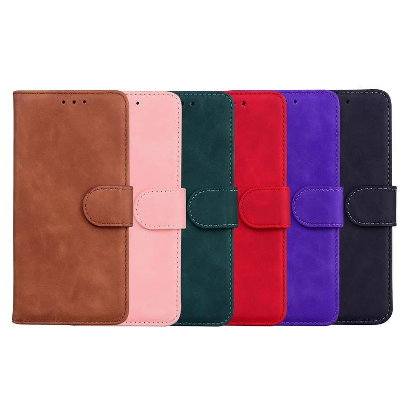 For Tecno Camon 17P Skin Feel Pure Color Flip Leather Phone Case(Black)