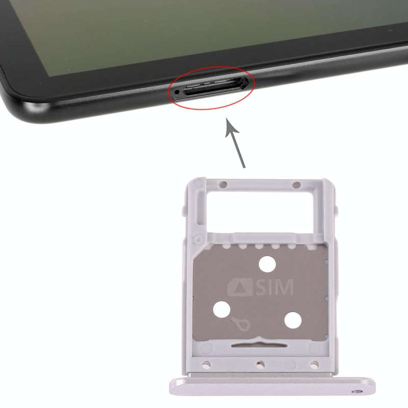 For Galaxy Tab S4 10.5 T835 SIM Card Tray + Micro SD Card Tray (Silver)