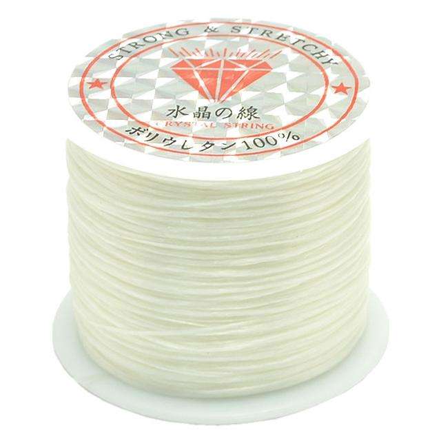 2 PCS 50m/bag 0.5mm Round Elastic Cord Beading Stretch Thread/String/Rope for Necklace Bracelet J...