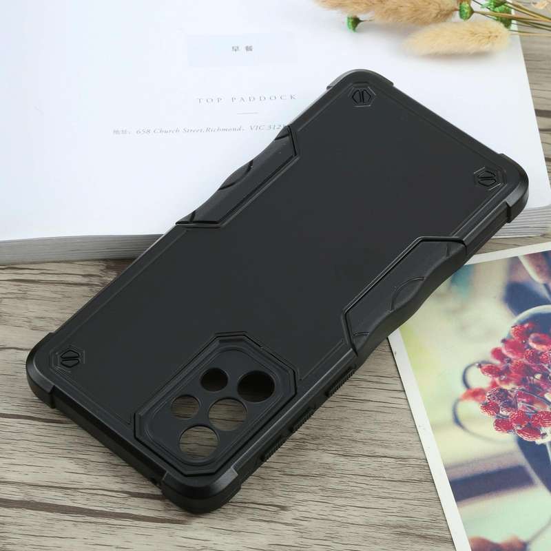 For Samsung Galaxy A73 Non-slip Armor Phone Case(Black)