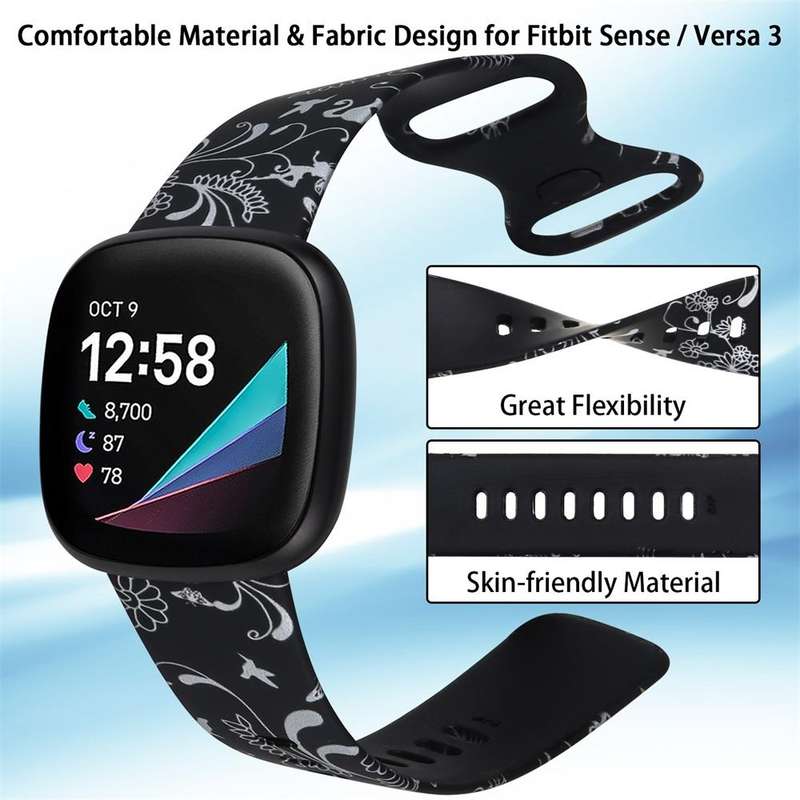 For Fitbit Versa 3 Printing Watch Band, Size: S (G)