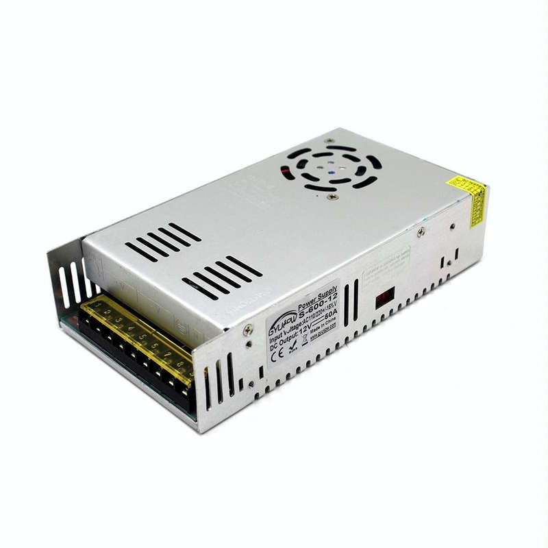 S-600-12 DC12V 50A 600W Light Bar Regulated Switching Power Supply LED Transformer, Size: 215 x 1...