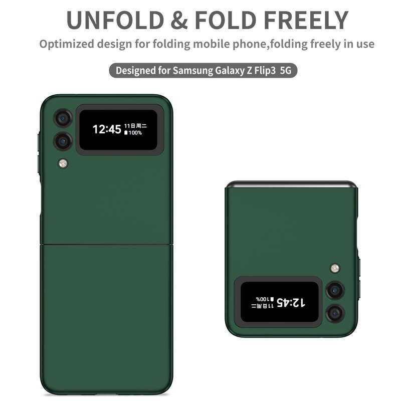 For Samsung Galaxy Z Flip3 5G Armor Foldable Phone Case(Dark Green)