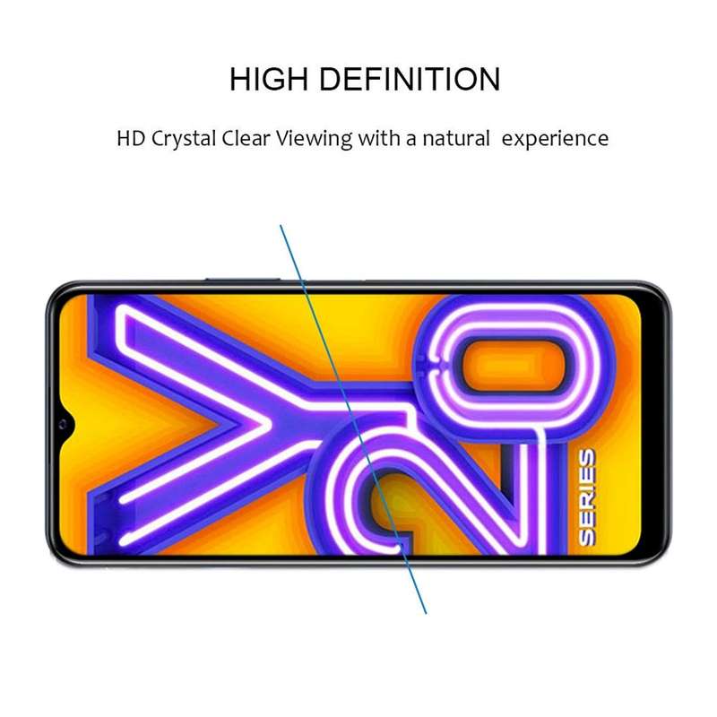 For Vivo Y20 25 PCS Full Glue Full Screen Tempered Glass Film