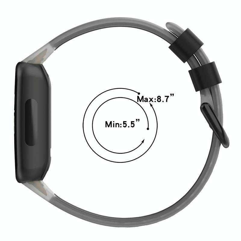For Fitbit Inspire 3 Two Color Transparent Silicone Watch Band(Starlight Color)