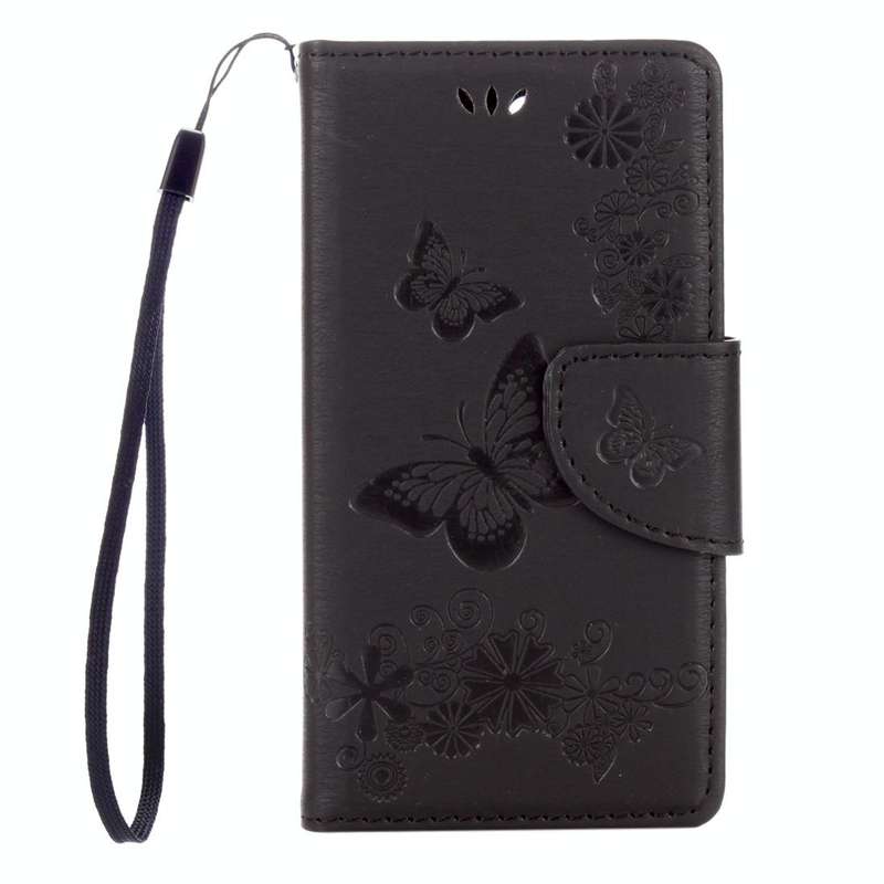 For Sony Xperia X Compact Butterflies Embossing Horizontal Flip Leather Case with Holder & Card S...
