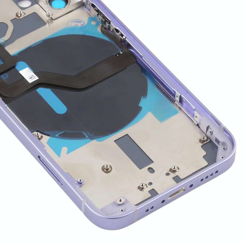 Battery Back Cover (with Side Keys & Card Tray & Power + Volume Flex Cable & Wireless Charging Mo...