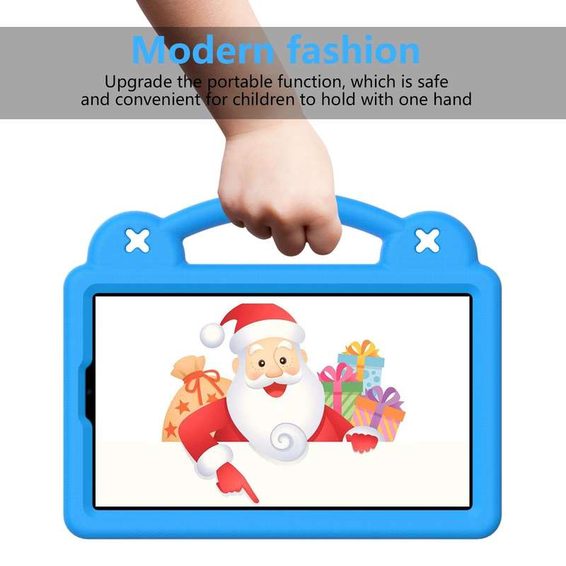 For Samsung Galaxy Tab A9 Handle Kickstand Children EVA Shockproof Tablet Case(Sky Blue)