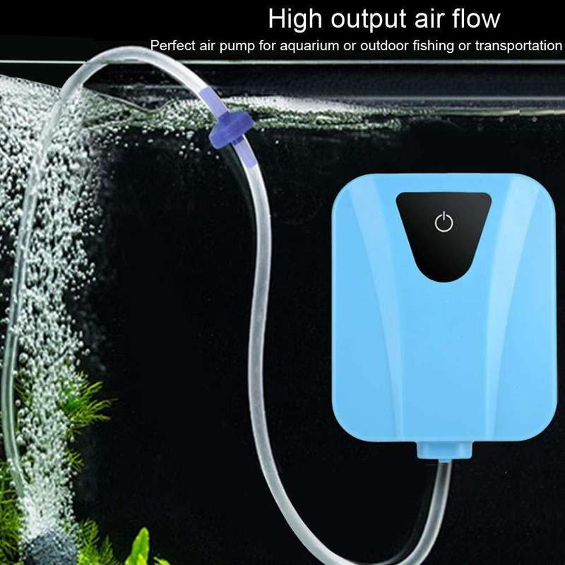 AP003 AC/DC Dual-use Aquarium Oxygen Pump Outdoor Solar Oxygen Pump for Fishing(Sky Blue)