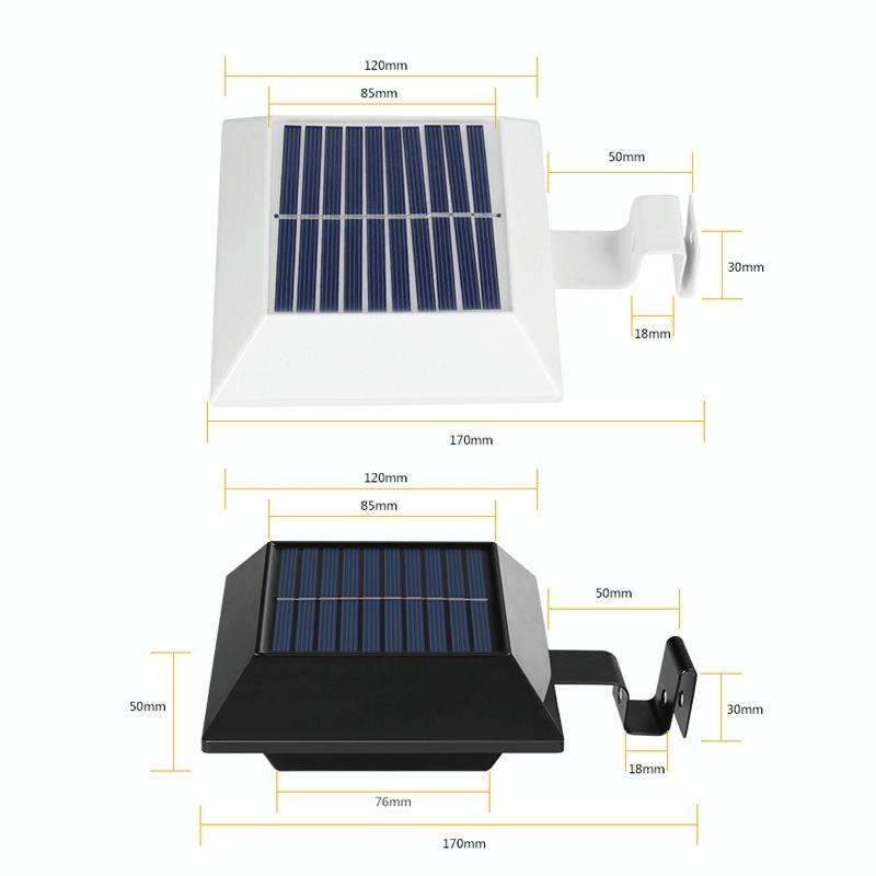 12 LED Solar Outdoor Railing Stair Square Wall Light(White Shell-White Light)