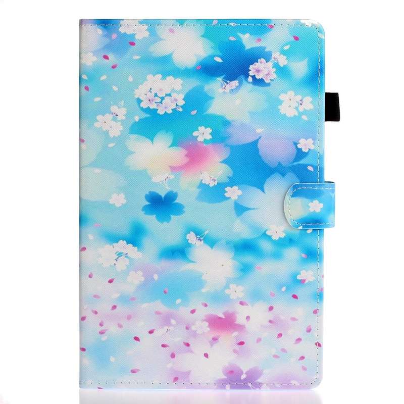 For Lenovo Tab M10 Plus 10.6 3rd Gen 2022 Coloured Drawing Smart Leather Tablet Case(Petal Rain)