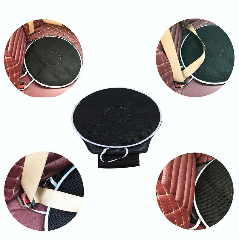 360 Degree Rotation Car Seat Cushion Whirling Seat Mat (Coffee)